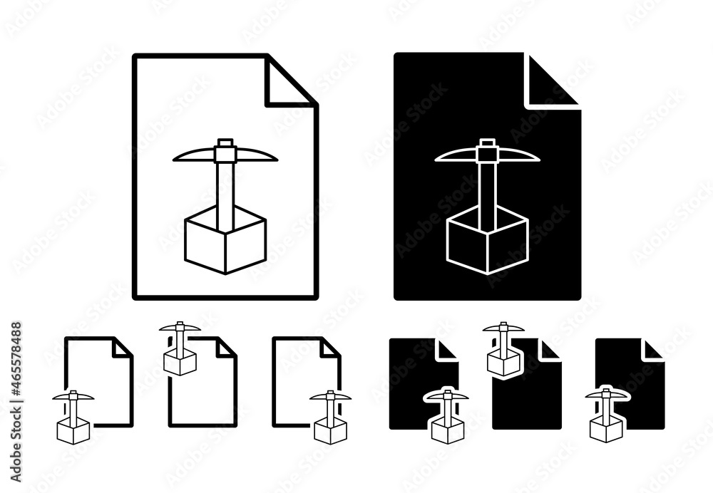 Mining, block chain vector icon in file set illustration for ui and ux, website or mobile application Mining, block chain vector icon in file set illustration for ui and ux, website or mobile application