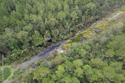 Aerial River View Appalachians 