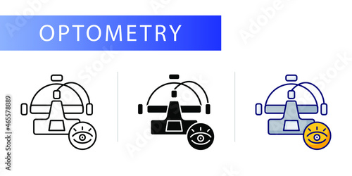 Optometry. Line icon concept