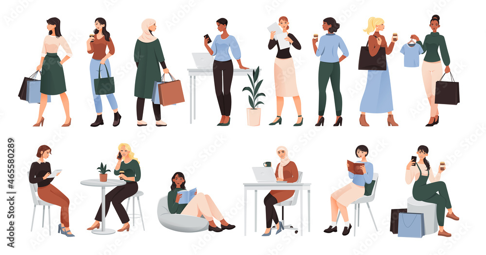 Obraz premium Different young women