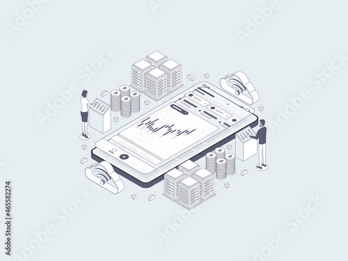 Bitcoin Isometric  Illustration Lineal Gray. Suitable for Mobile App, Website, Banner, Diagrams, Infographics, and Other Graphic Assets.