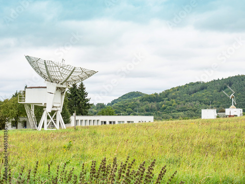 Satellite transmission antenna, large  remote communication device