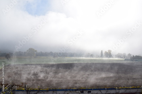 Panorama des Nebel über den Thürer Wiesen