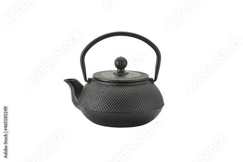 Tea pot on white background and free space for your decoration. 