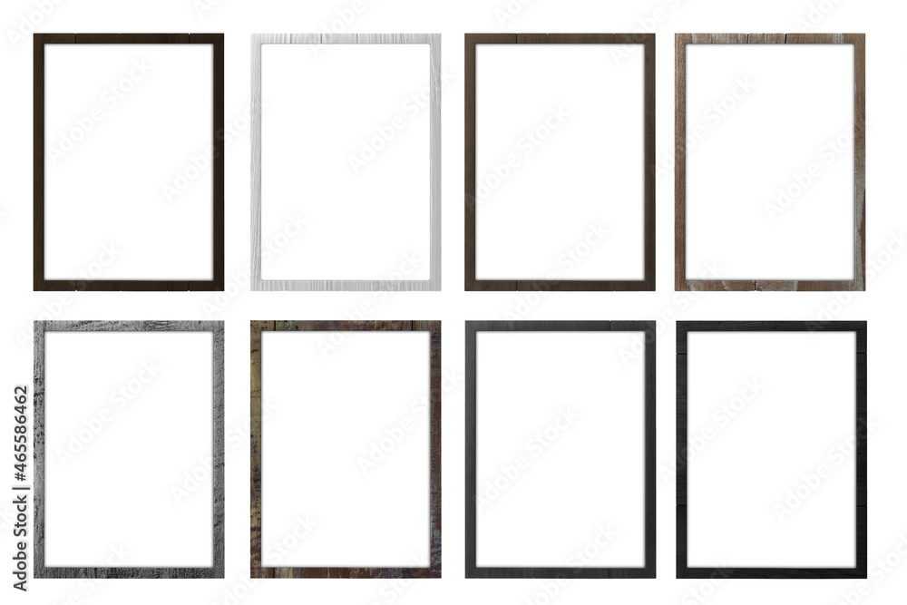 Classic Wood Frames for Mock up. Elements on white Classic Wood Frames for Mock up. Elements on white