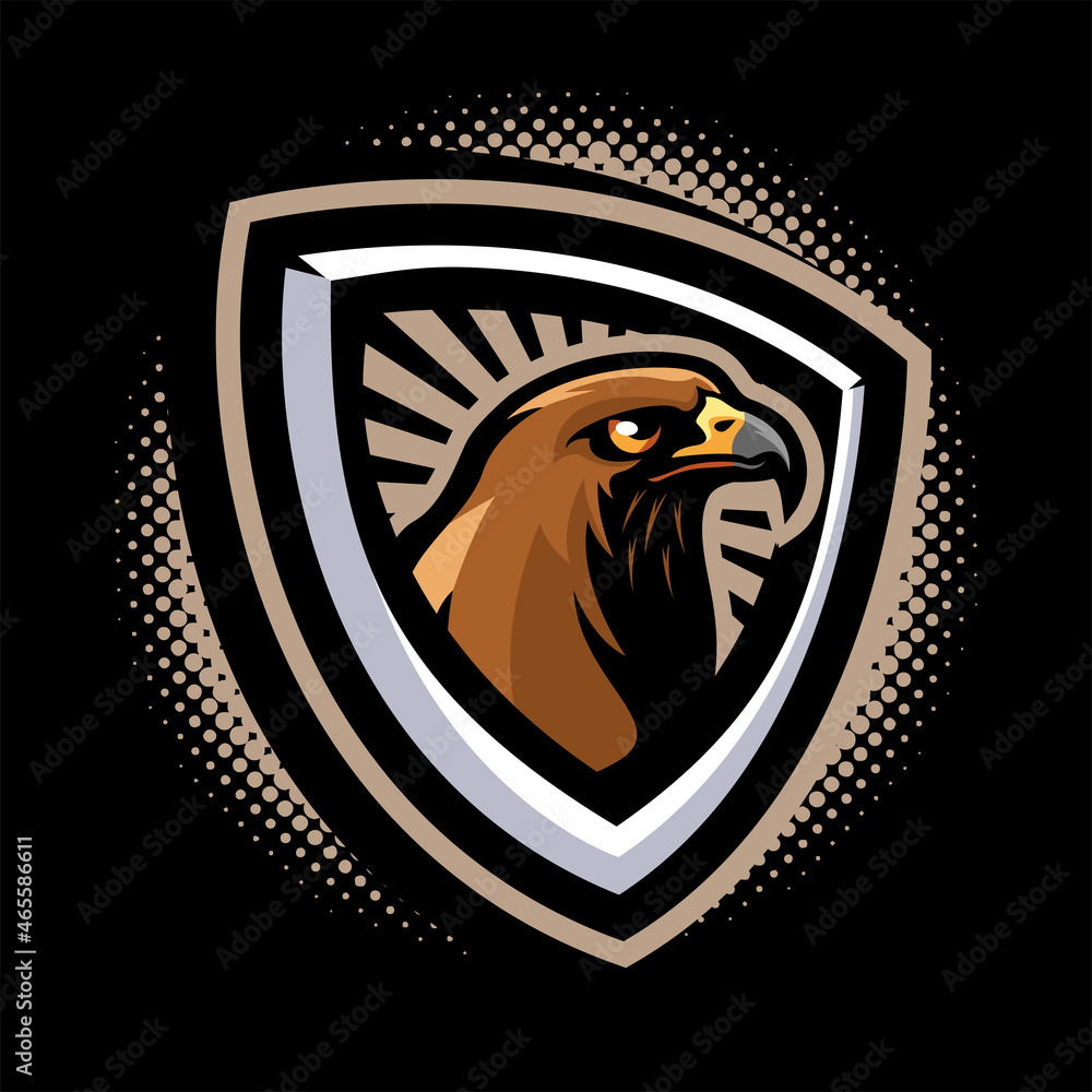 Obraz premium Falcon head mascot logo