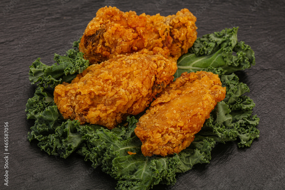 Hot fried crispy chicken wings Hot fried crispy chicken wings