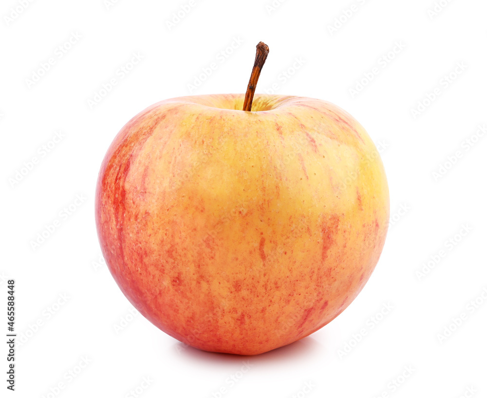 Whole fresh red yellow apple isolated on white background. Whole fresh red yellow apple isolated on white background.