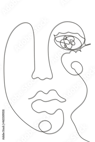  line art human face illustration portrait 
