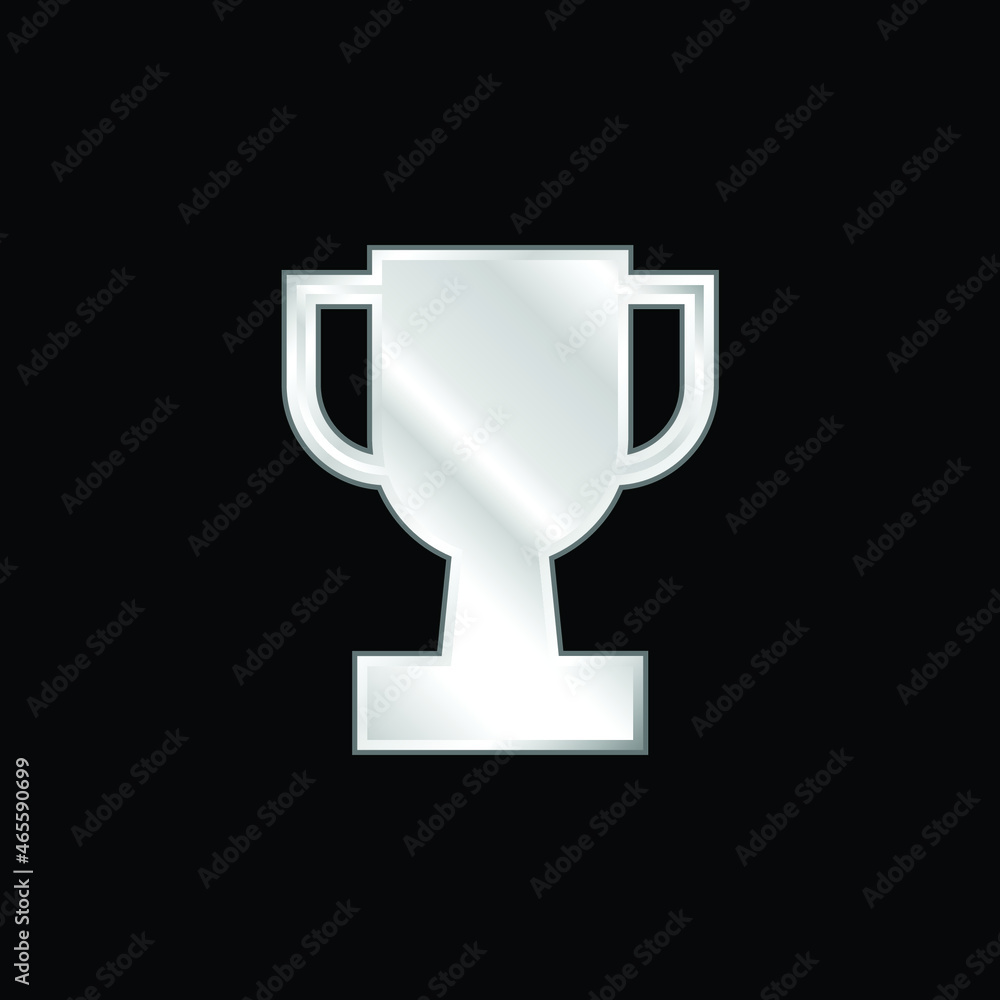 Award silver plated metallic icon Award silver plated metallic icon