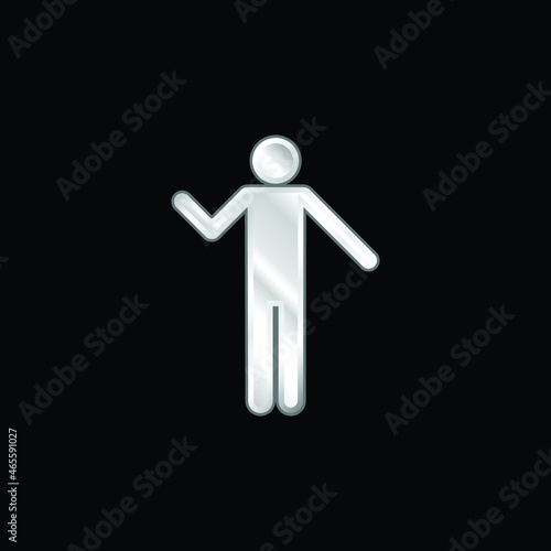 Basic Silhouette silver plated metallic icon