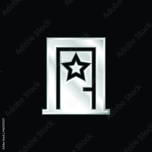 Backstage silver plated metallic icon