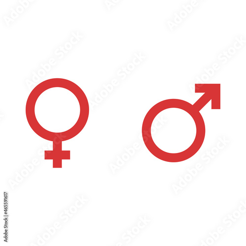 Gender vector icon. Red symbol