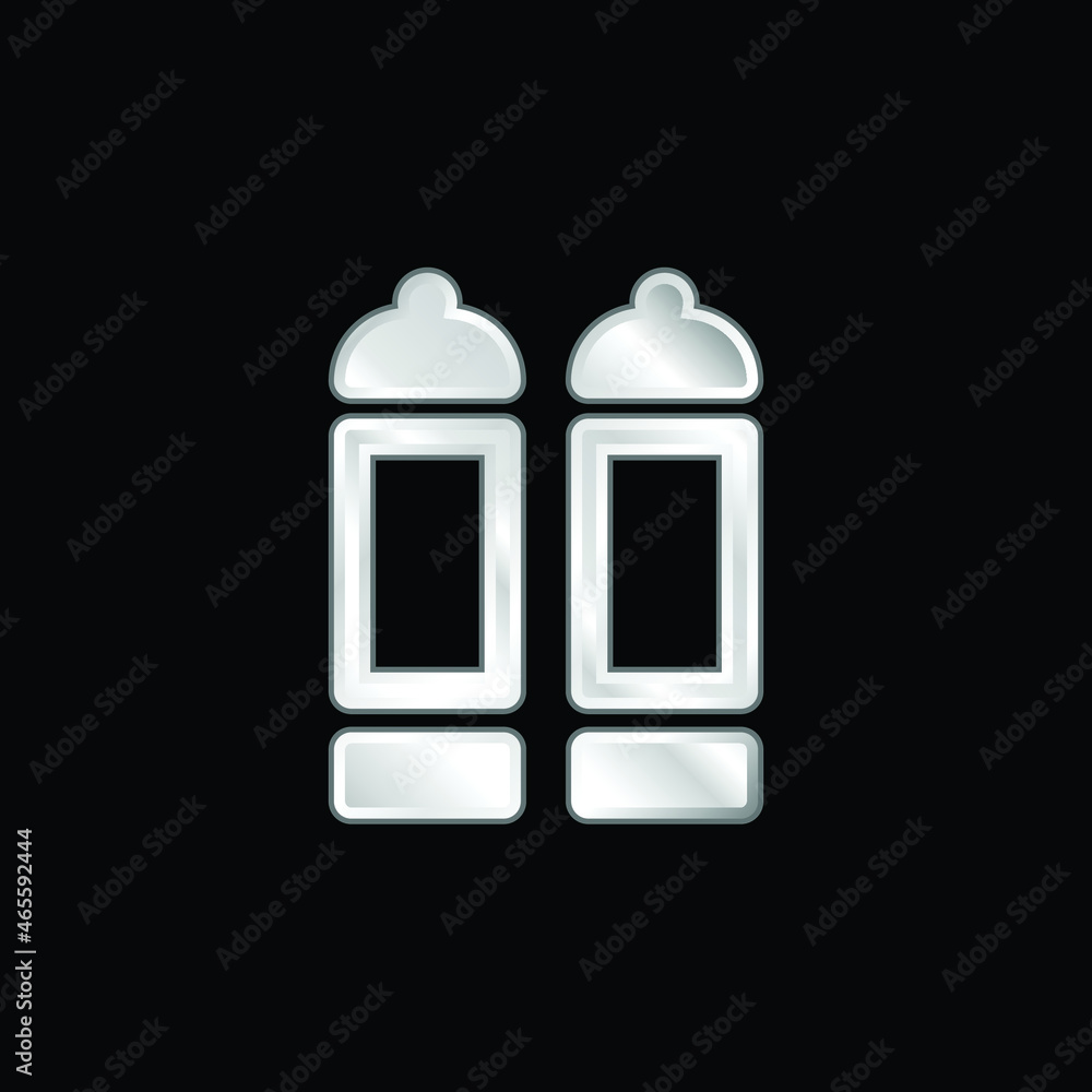 Big Spice Rack silver plated metallic icon Big Spice Rack silver plated metallic icon
