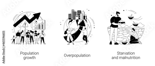 Demographics abstract concept vector illustrations.