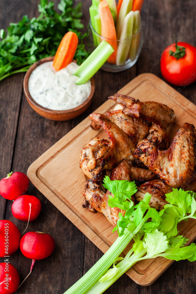 grilled chicken with vegetables