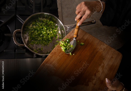 Hands coking in kitchen  photo