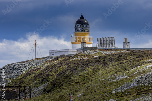 Obraz na plátně Ailsa Craig Lighthouse, Stevenson Lighthouse on the Scottish Island of Ailsa Cra