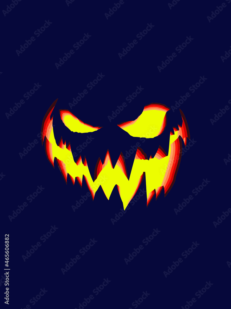 Fototapeta premium Halloween Pumpkin Face 4