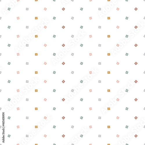 Floral seamless vector pattern with small flowers. Simple hand-drawn style. Pretty ditsy for fabric, textile, wallpaper.