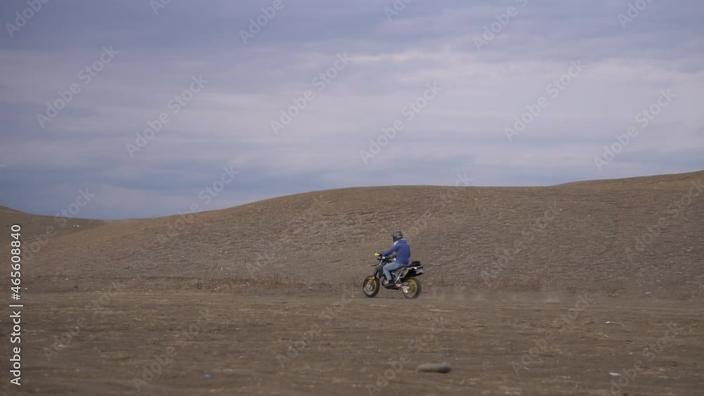 motorcycle in mountains 