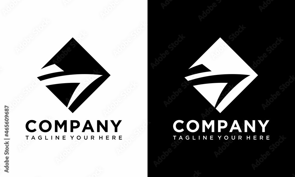 Design vector logo, rectangular icon and boat vector design template on a black and white background. Design vector logo, rectangular icon and boat vector design template on a black and white background.