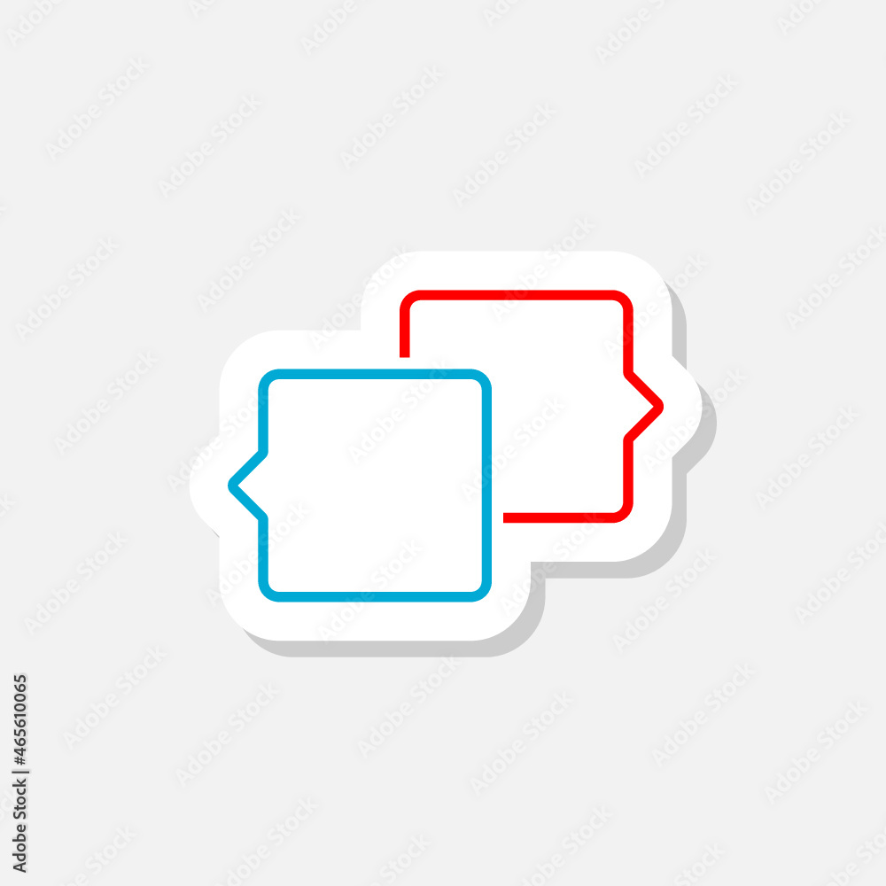 Chat sticker icon isolated on white background Chat sticker icon isolated on white background
