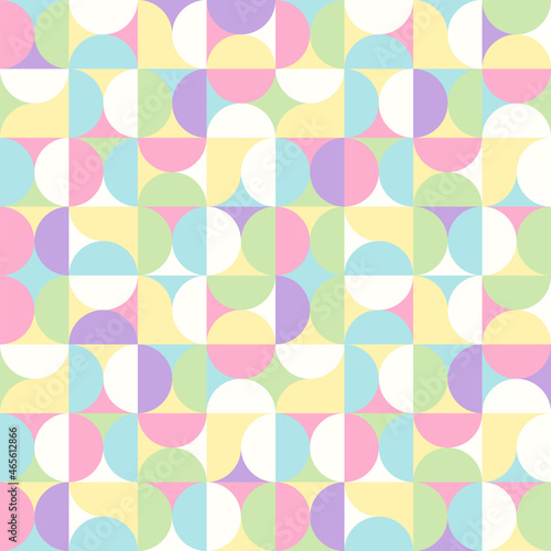 Wallpaper Mural abstract geometric seamless pattern. vector illuatrstion in pastel tones. trendy modern design with multicolored geometric shapes Torontodigital.ca