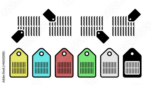 Food, pasta, reginette vector icon in tag set illustration for ui and ux, website or mobile application
