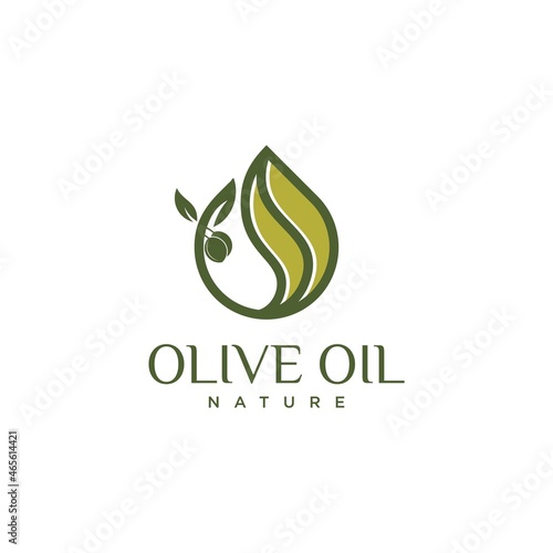 Olive icon vector illustration design, olive oil logo set and card design for business. extra virgin olive oil droplet, vector set label with olive branch