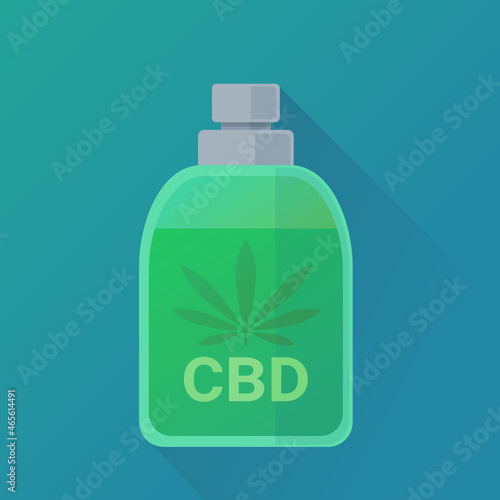 CBD bottle (flat design)