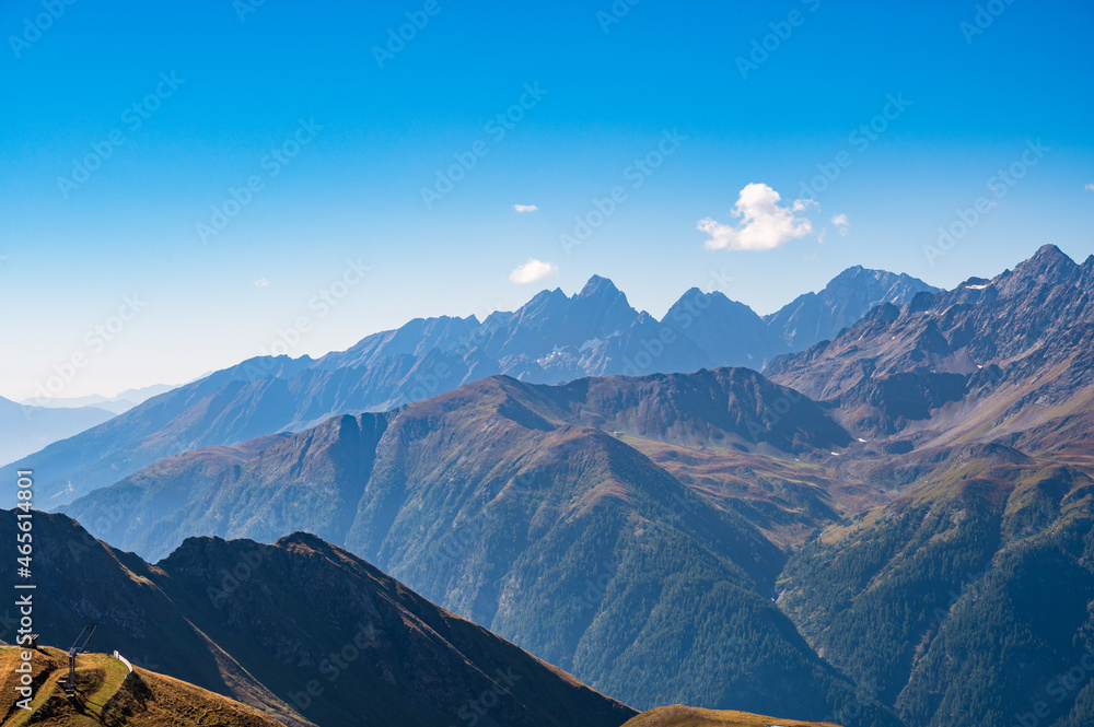 Alpenpanorama an der Großglockner Hochalpenstraße in Österreich