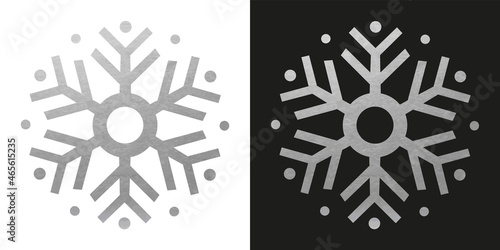 Silver Snowflake - Vector Crystal Ornament