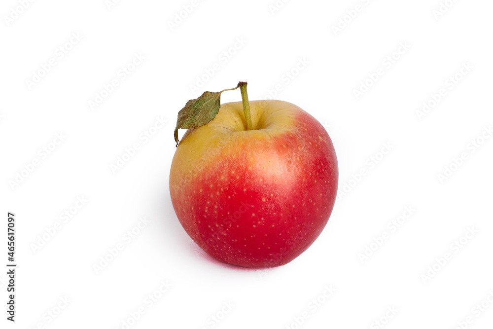 Red apple isolated on white background. Fresh raw organic fruit. Red apple isolated on white background. Fresh raw organic fruit.