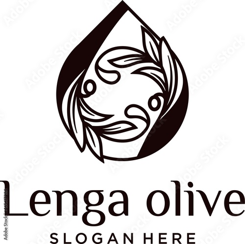 Olive icon vector illustration design, olive oil logo set and card design for business. extra virgin olive oil droplet, vector set label with olive branch