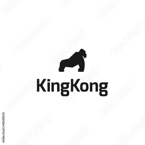 gorilla logo design vector. logo template