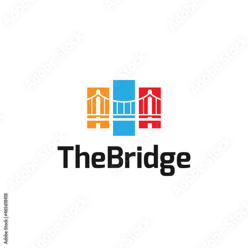 bridge logo design vector. logo template