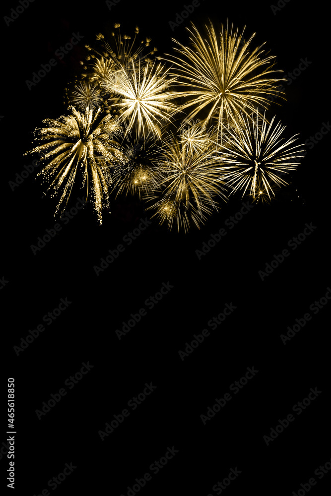 Holiday background with fireworks for Christmas