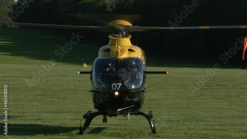 Police helicopter taking off