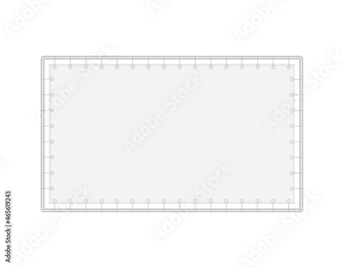 Vector realistic blank press wall. Canvas banner with holes. Mock-up. Mobile Exhibition stand. Template for Design and Advertising. Front view. EPS10. 