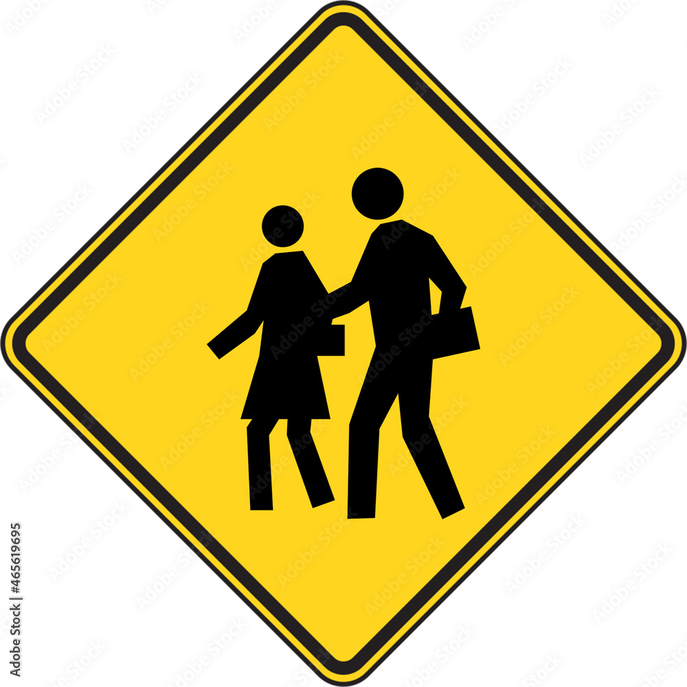 pedestrian yellow crossing sign pedestrian yellow crossing sign