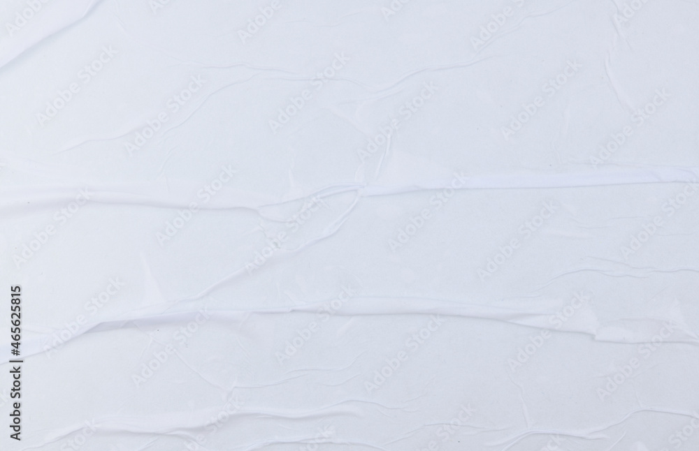Obraz premium Blank white crumpled and creased sticker paper poster texture