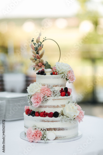 Beautiful wedding cake close-up