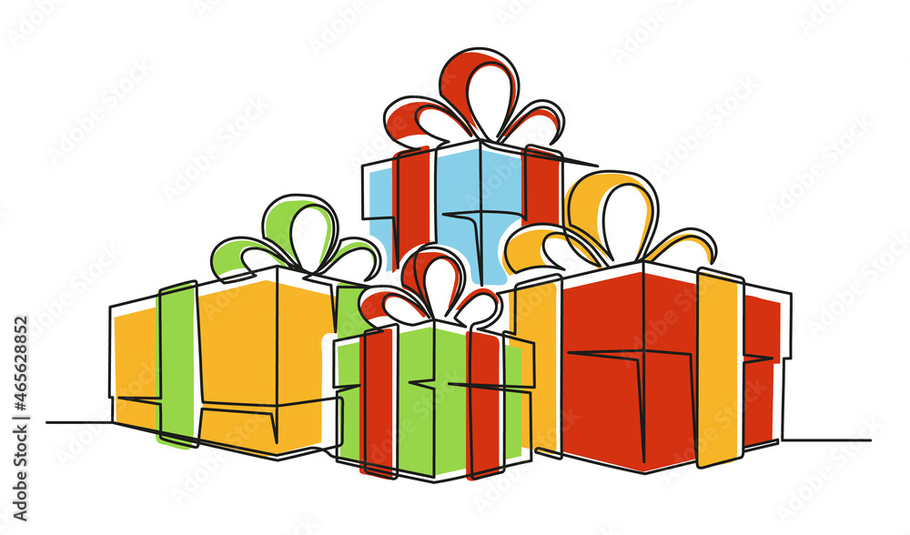 Aggregate 134+ christmas gift boxes drawing best
