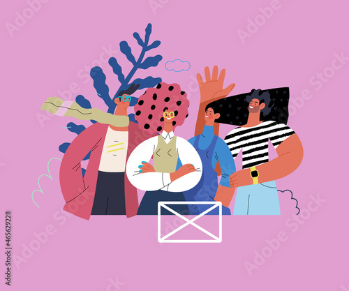 Startup illustration. Concept of building new business