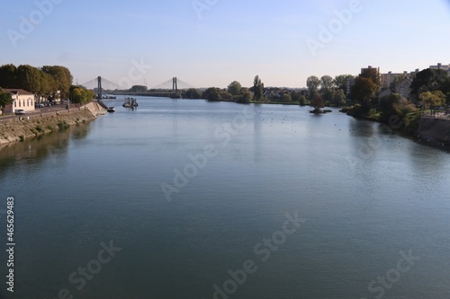view of the river Saone in Chalon 