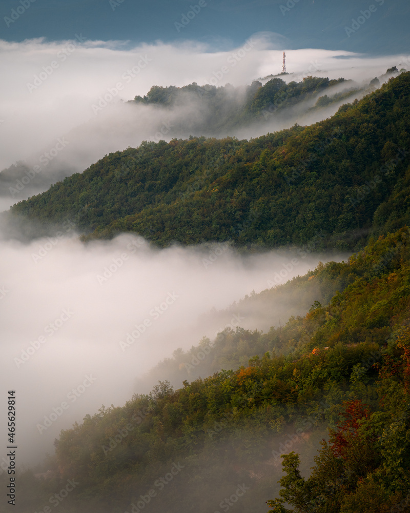 fog over the mountain