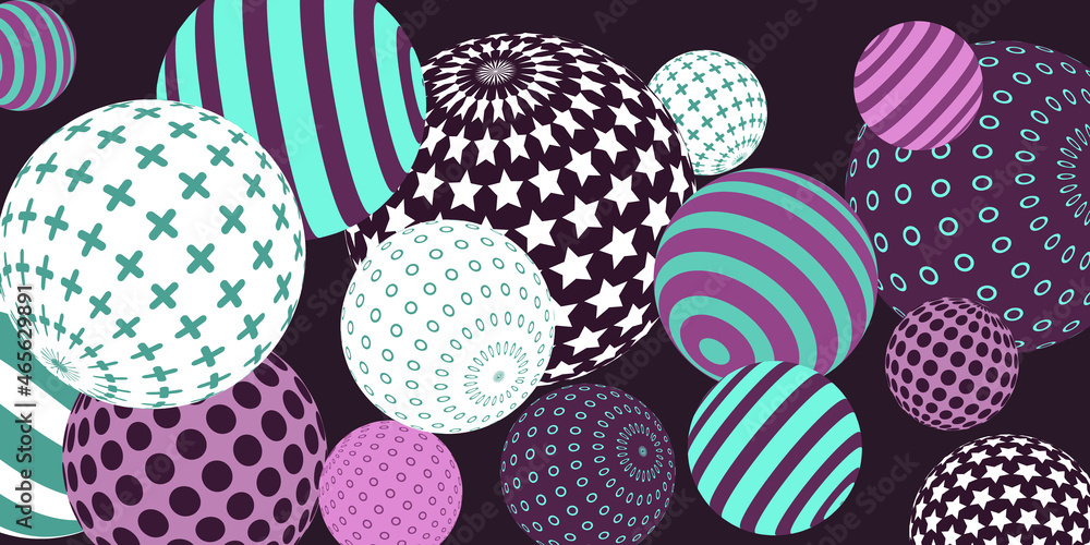 Retro 3d illustration abstract balls, great design for any purposes. Modern poster for cover design. Modern art isolated vector graphic. Background wall design. Retro 3d illustration abstract balls, great design for any purposes. Modern poster for cover design. Modern art isolated vector graphic. Background wall design.