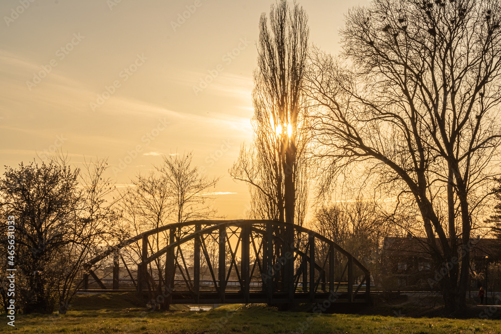 The old iron bridge, Požega, Croatia The old iron bridge, Požega, Croatia
