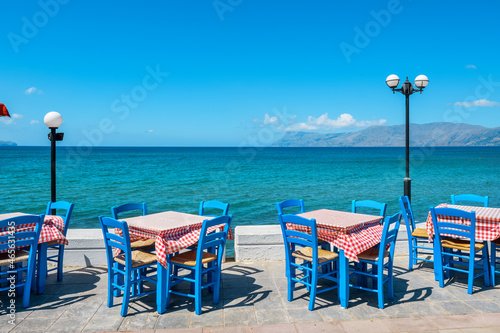Seaside taverna in Kissamos. Crete, Greece